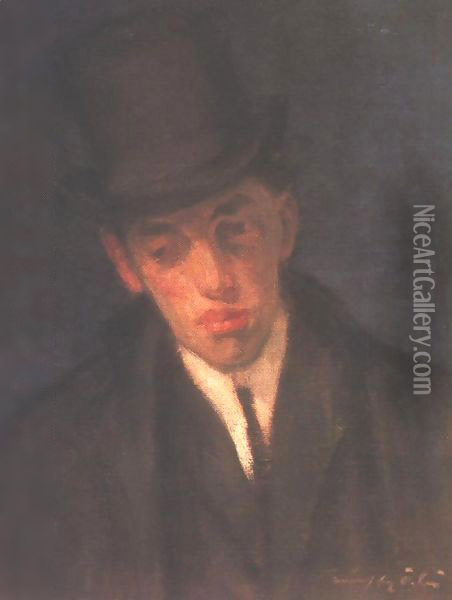 Portrait of Lajos Gulacsy 1907 Oil Painting - Marsden Hartley