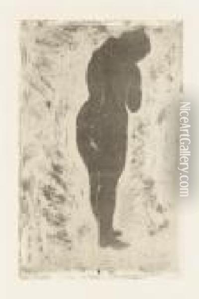 Standing Nude (b. 8) Oil Painting - Mary Cassatt