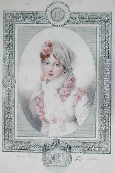 Portrait of Marie Laczinska 1786-1817 Countess Walewska Oil Painting - Jean-Baptiste Isabey