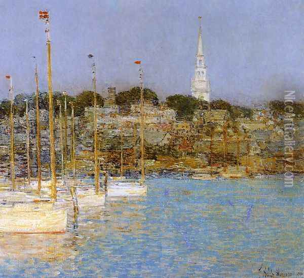 Cat Boats, Newport Oil Painting - Frederick Childe Hassam