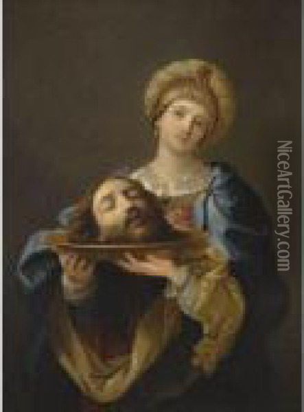Salome With The Head Of John The Baptist Oil Painting - Guido Reni