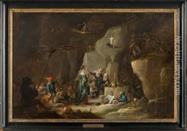 La Tentation De Saint Antoine Oil Painting - David The Younger Teniers