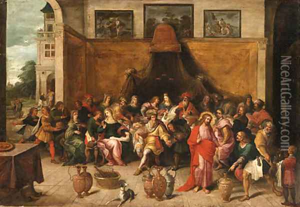 The Marriage at Cana 2 Oil Painting - Frans II Francken