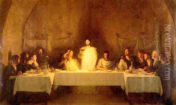 The Last Supper Oil Painting - Pascal-Adolphe-Jean Dagnan-Bouveret