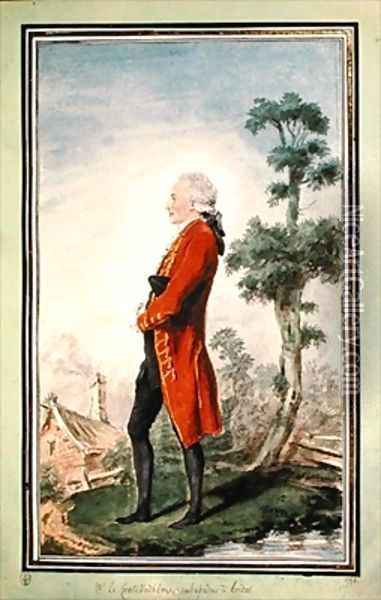 Jean-Balthazar d'Adhemar-de-Montfalcon (1720-90) Count of Adhemar Oil Painting - Louis Carrogis Carmontelle