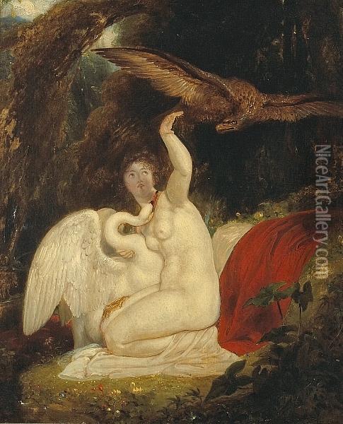 Leda And The Swan Oil Painting - Richard Westall