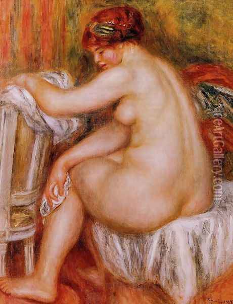 Seated Nude Oil Painting - Pierre Auguste Renoir