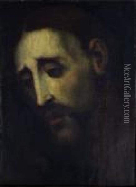 Cabeza De Cristo Oil Painting - Luis de Morales