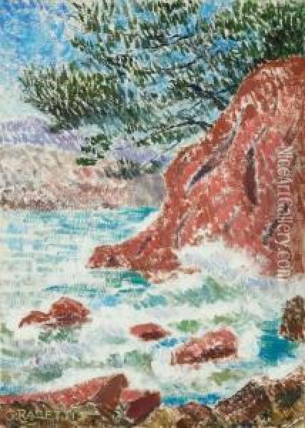 Les Rochers Rouges Oil Painting - Georges Rasetti