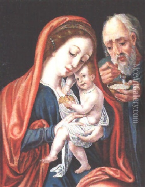 La Sainte Famille Oil Painting - Cornelis van Cleve