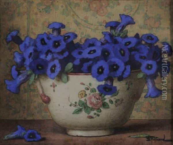 Bouquet De Petunias Oil Painting - Ernest Filliard