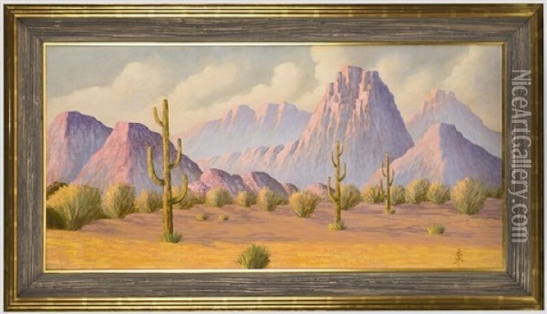 Western Landscape Oil Painting - Hermann Dudley Murphy