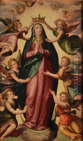 Madonna Assunta Con Angeli Oil Painting - Frans Francken the Elder