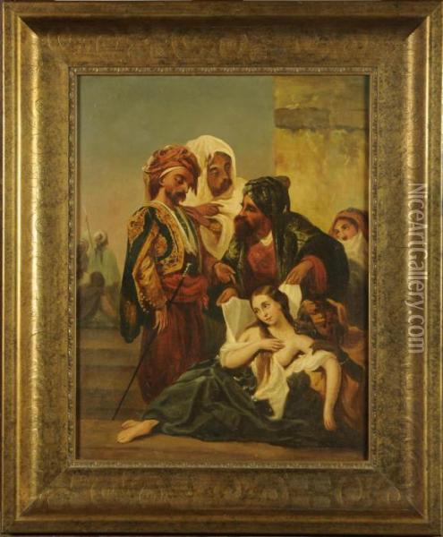 L'esclave Blanche Oil Painting - Louis Devedeux