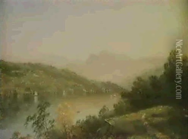The Langdale Pike Oil Painting - John Frederick Kensett