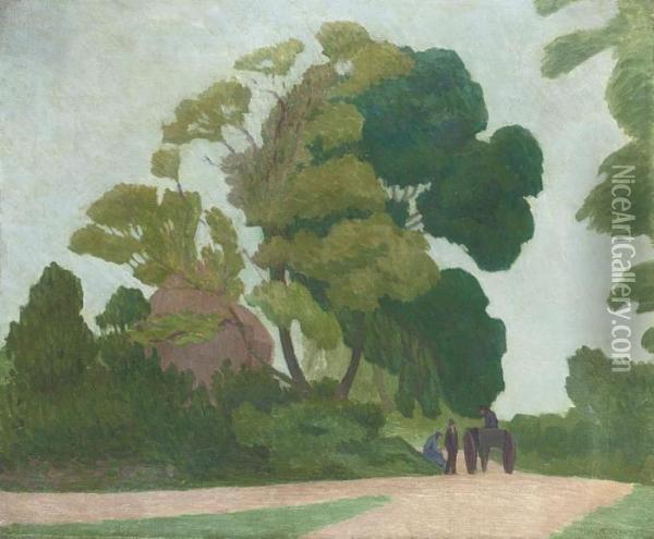 The Two Ash Trees Oil Painting - Robert Polhill Bevan