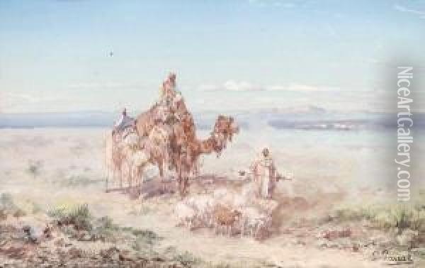 La Caravane. Oil Painting - Paul Pascal