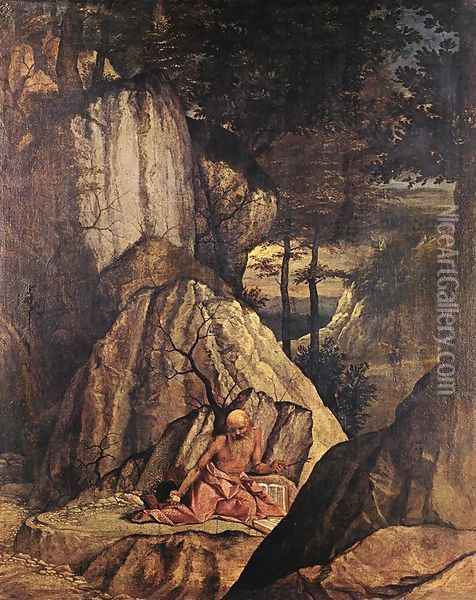 Penitent St Jerome 1506 Oil Painting - Lorenzo Lotto