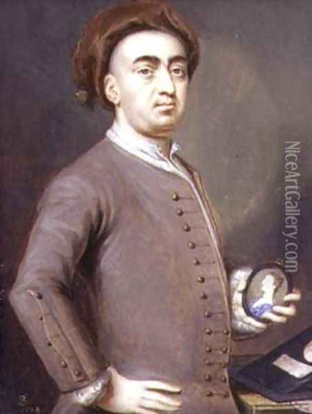 Self Portrait 1753-54 Oil Painting - Bernard III Lens