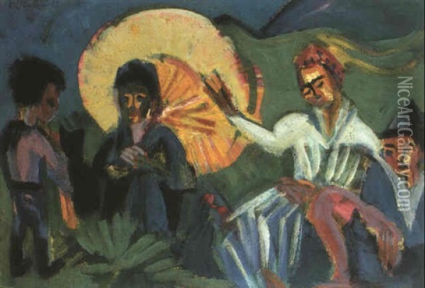 Rastende Spazierganger Oil Painting - Ernst Ludwig Kirchner