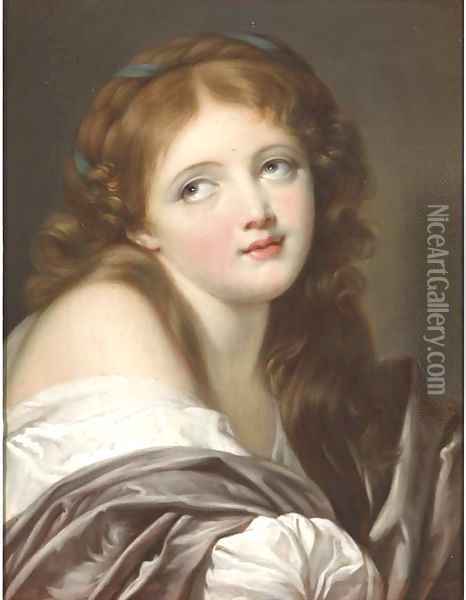 Portrait of a girl Oil Painting - Jean Baptiste Greuze