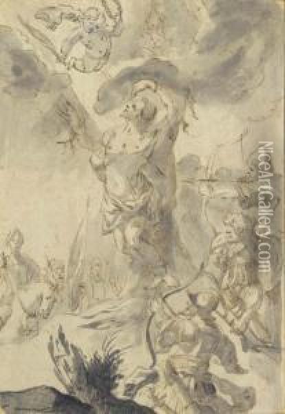 The Martyrdom Of Saint Sebastian Oil Painting - Hendrik Ii Van Balen