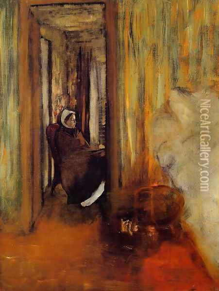The Nurse Oil Painting - Edgar Degas