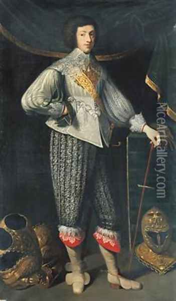 Henri Coiffier-Ruze dEffiat 1620-42 Marquis de Cinq-Mars Oil Painting - Lestang-Parade, Joseph-Leon-Rolland de