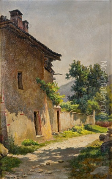 Scorcio Di Paese Oil Painting - Camillo Merlo