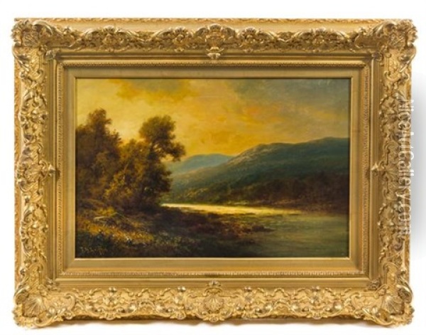 Mountainous Landscape Oil Painting - Thomas Bailey Griffin