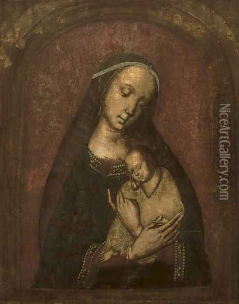 The Virgin and Child Oil Painting - Robert Campin