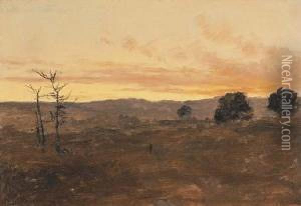 Sunset Oil Painting - Lockwood Deforest