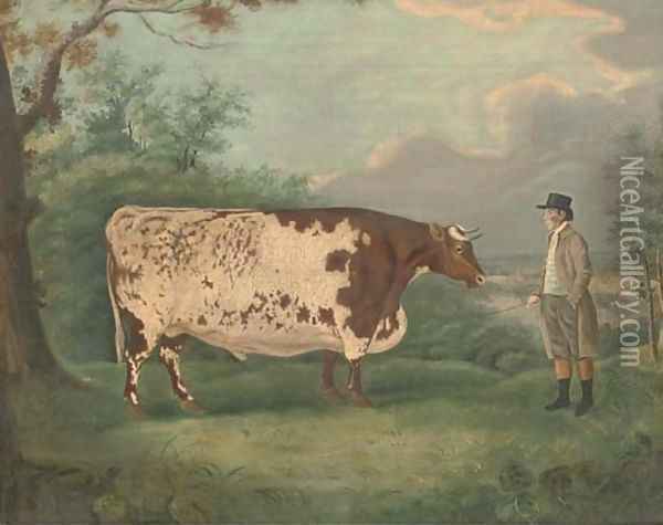 A prize bull Oil Painting - Richard Whitford