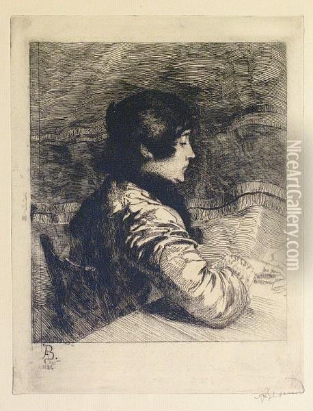 Portrait Of Madame Besnard Oil Painting - Paul Albert Besnard