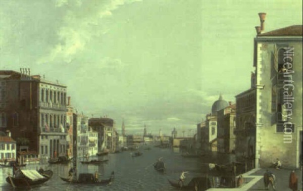 View Of The Grand Canal, Venice Oil Painting - William James
