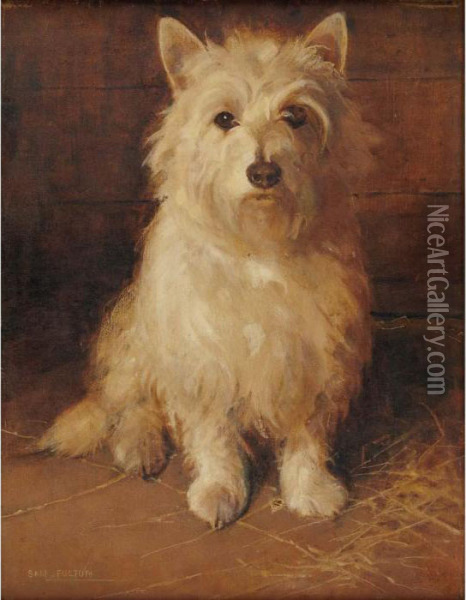 West Highland Terrier Oil Painting - Samuel Fulton