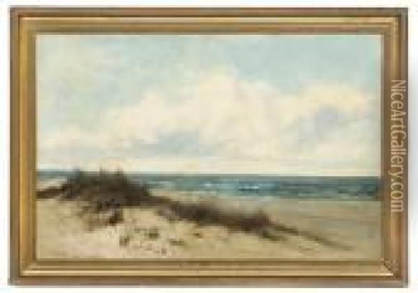 A Tranquil Beach Oil Painting - William Langley