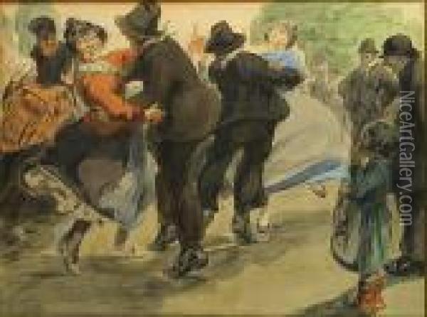 La Dance A La Fete Du Village Oil Painting - Alfred Ost