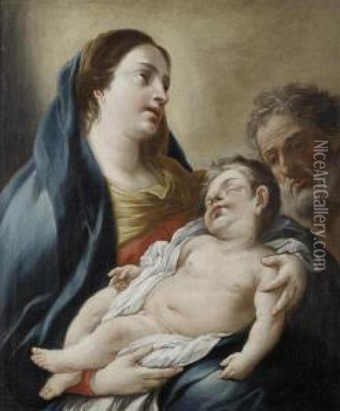 The Holy Family Oil Painting - Domenico Antonio Vaccaro