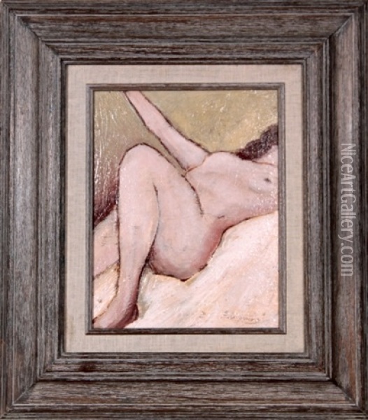 Reclining Nude Oil Painting - Aleksei Aleksandrovich Uspensky