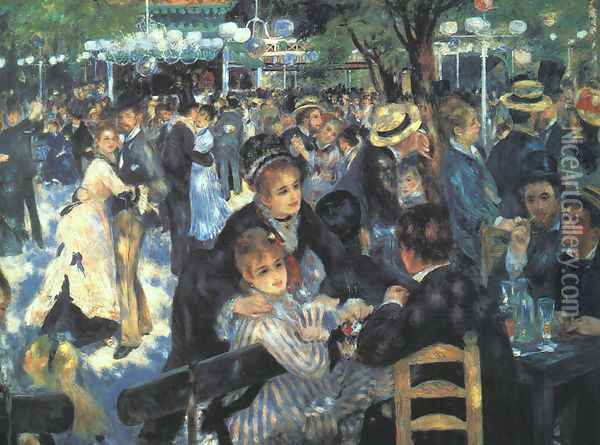 The Ball at the Moulin de la Galette Oil Painting - Pierre Auguste Renoir
