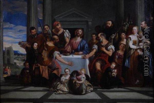 Cena In Emmaus Oil Painting - Paolo Veronese (Caliari)