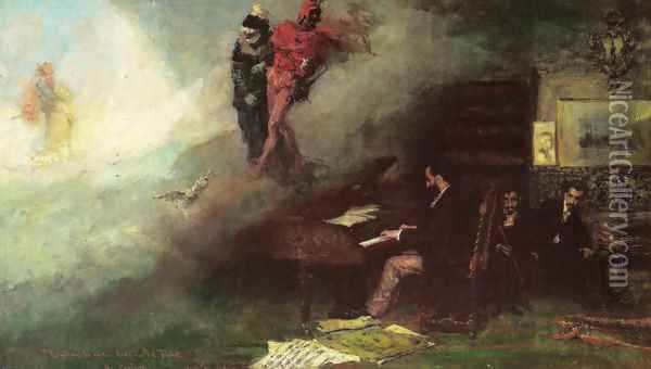 Fantasy of the 'Faust' Oil Painting - Mariano Jose Maria Bernardo Fortuny y Carbo