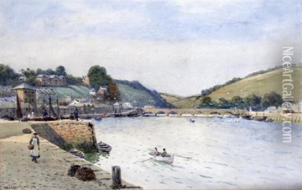A West Country Harbour Oil Painting - William Edwards Croxford