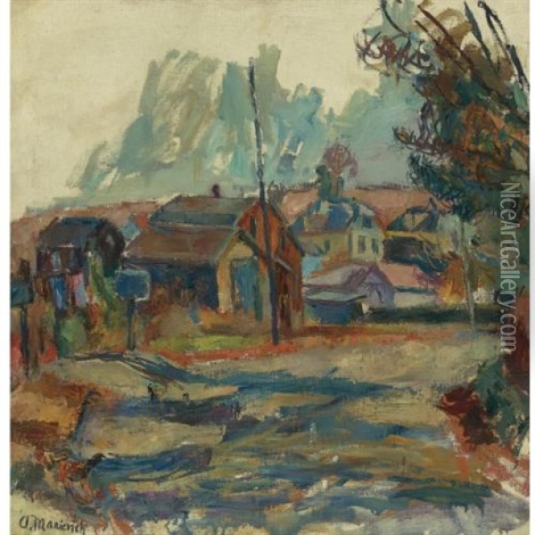 Landscape (dbl-sided) Oil Painting - Abraham Manievich