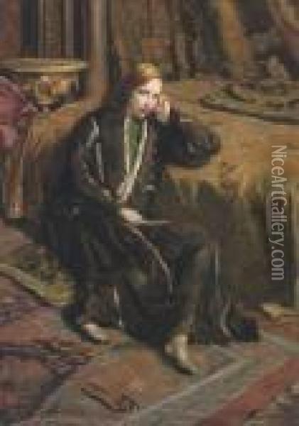 A Lady In Her Boudoir Oil Painting - Emile Bernard