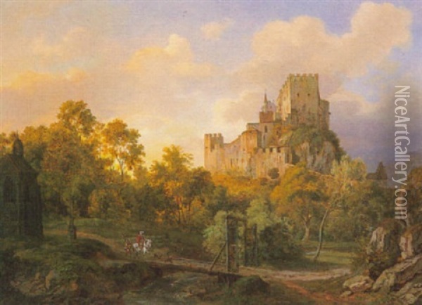 Heimkehrender Ritter Oil Painting - Heinrich Adam