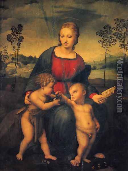 Madonna with Goldfinch Oil Painting - Raffaelo Sanzio