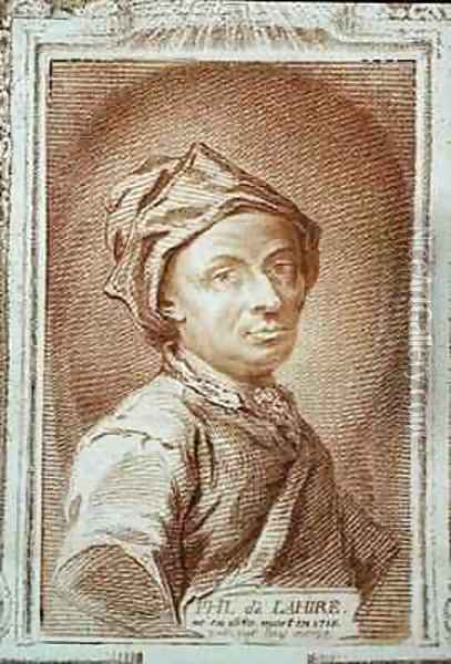 Self portrait of Philippe de la Hire 1640-1718 Oil Painting - de la Hire, Philippe