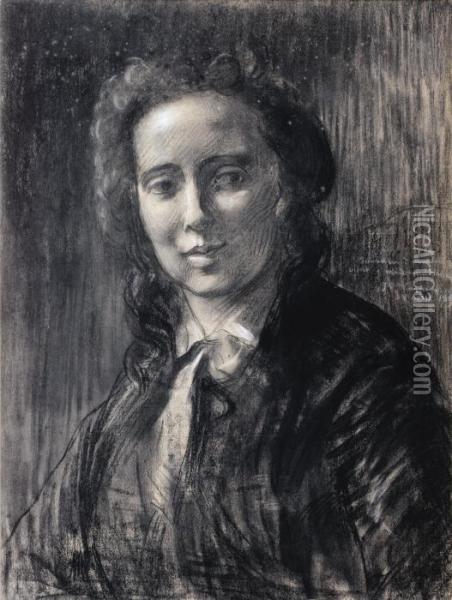 Portrait De Madame Chesneau Oil Painting - Jean-Baptiste Carpeaux